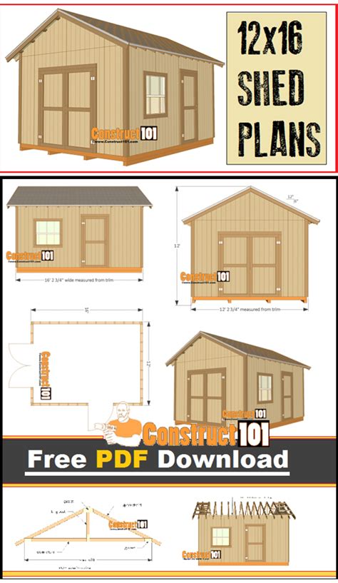Free 12x16 shed plans pdf. Things To Know About Free 12x16 shed plans pdf. 